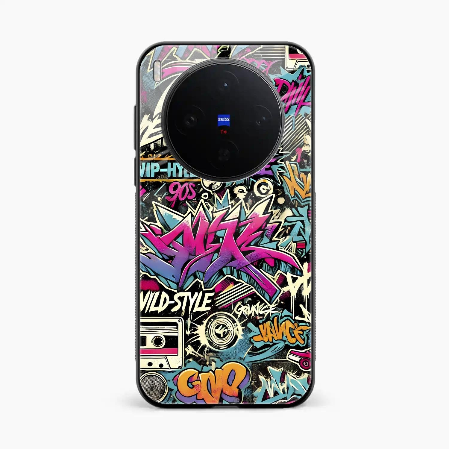 90s Hip-Hop Street Art Glass Case Cover For Vivo X300 5G
