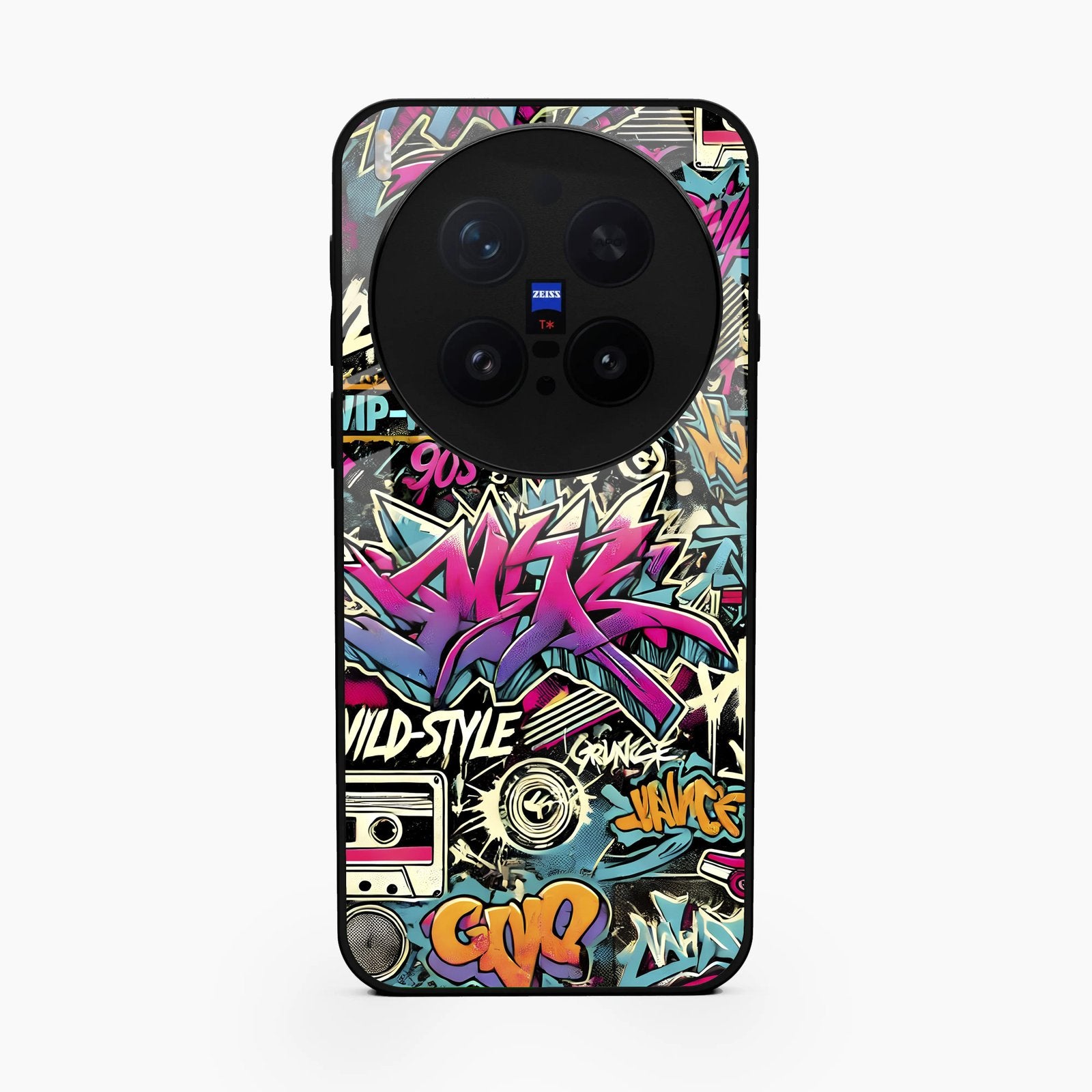 90s Hip-Hop Street Art Glass Case Cover For Vivo X300 Pro 5G