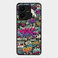 90s Hip-Hop Street Art Glass Case Cover For Vivo Y22