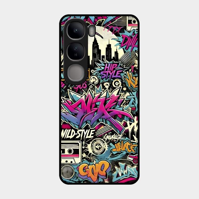 90s Hip-Hop Street Art Glass Case Cover For Vivo Y300 5G