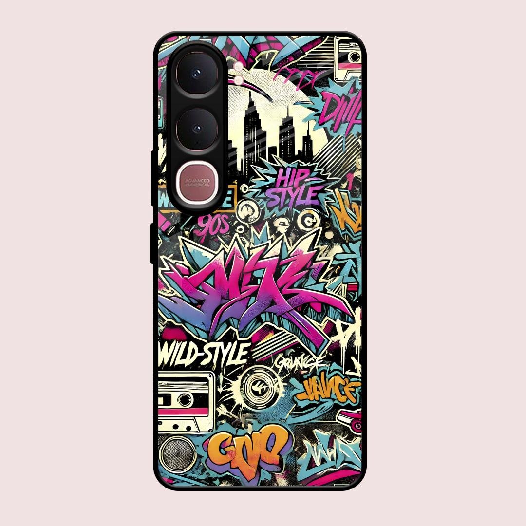 90s Hip-Hop Street Art Glass Case Cover For Vivo Y31 5G