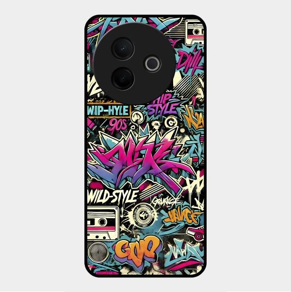 90s Hip-Hop Street Art Glass Case Cover For Vivo Y39 5G