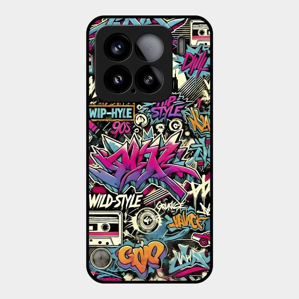 90s Hip-Hop Street Art Glass Case Cover For Xiaomi 15 5G