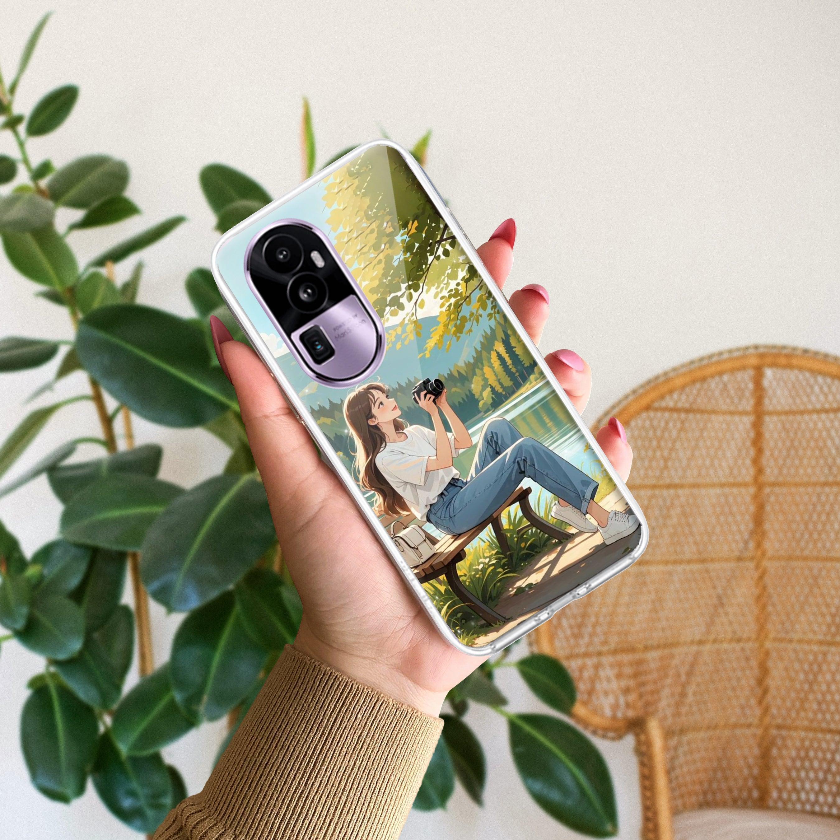 Nature-s Frame Transparent Silicon Case For Oppo Reno 7 Pro 5G