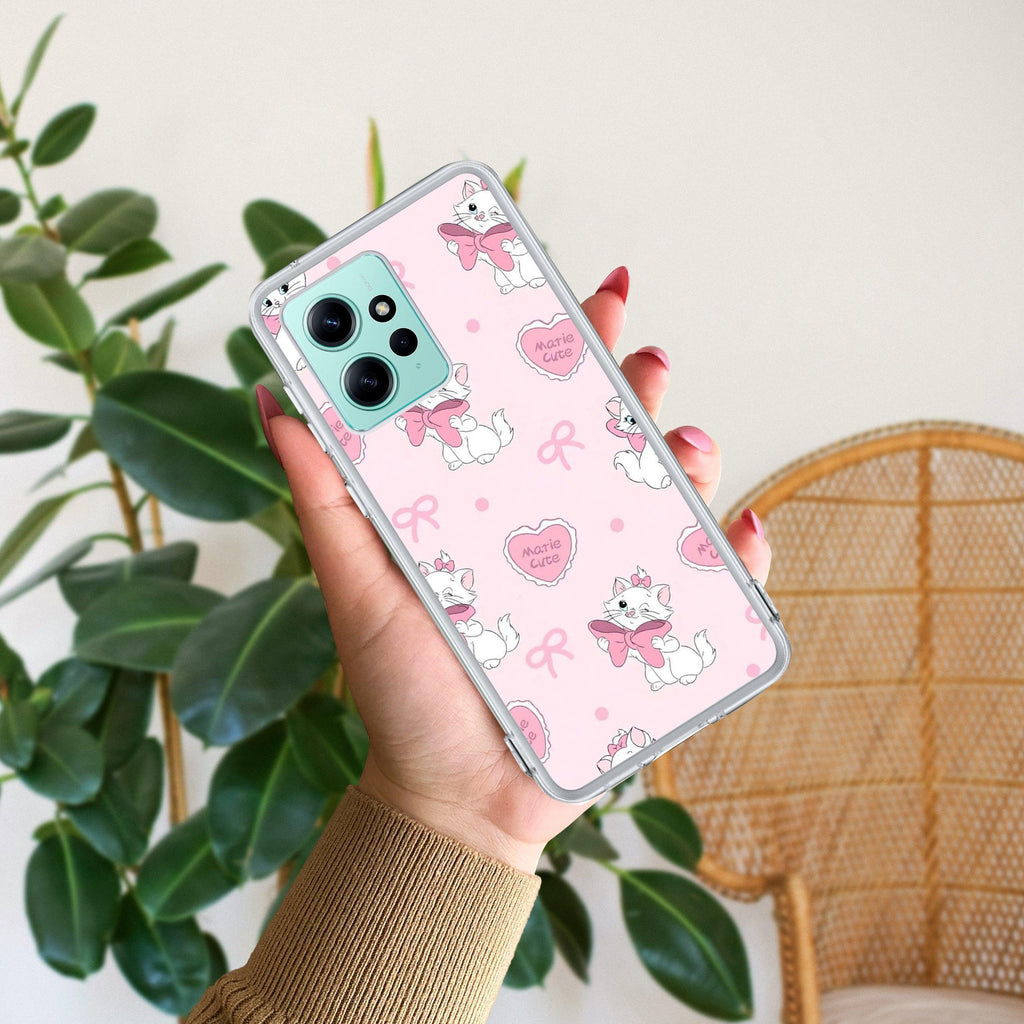 Cute Kitty Bliss Transparent Silicon Case For Redmi Note 11 Pro / Redmi Note 11 Pro Plus 5G