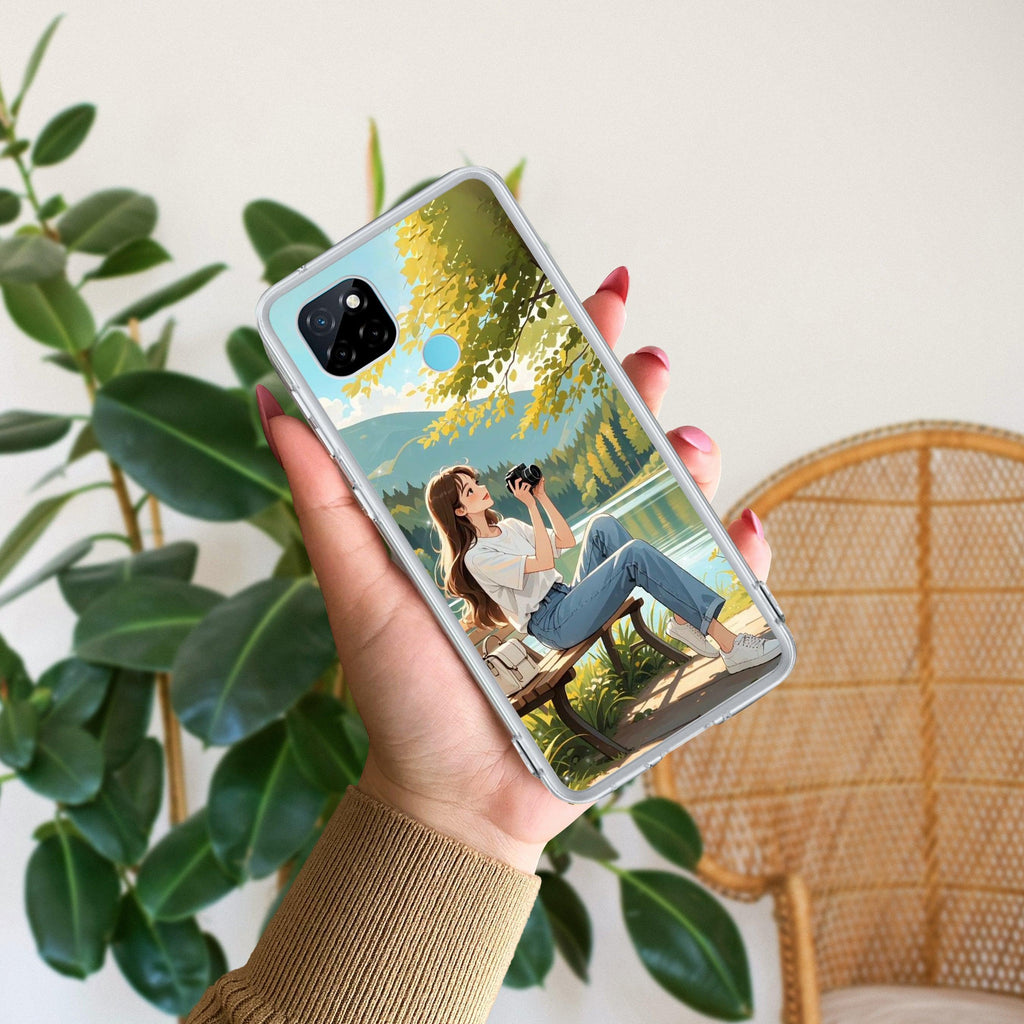 Natures Frame Transparent Silicon Case For Realme 11 Pro 5G