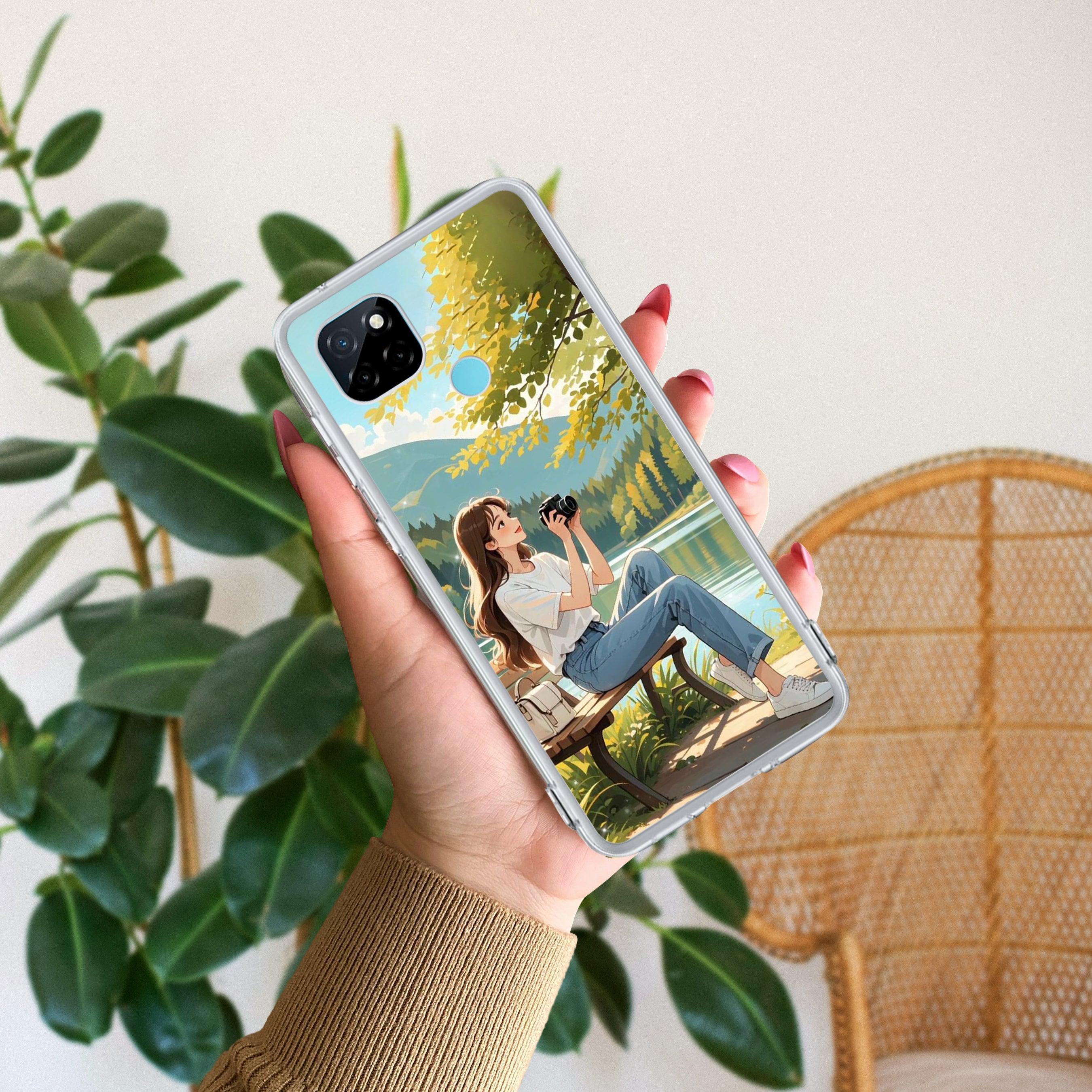 Natures Frame Transparent Silicon Case For Realme 11 Pro 5G