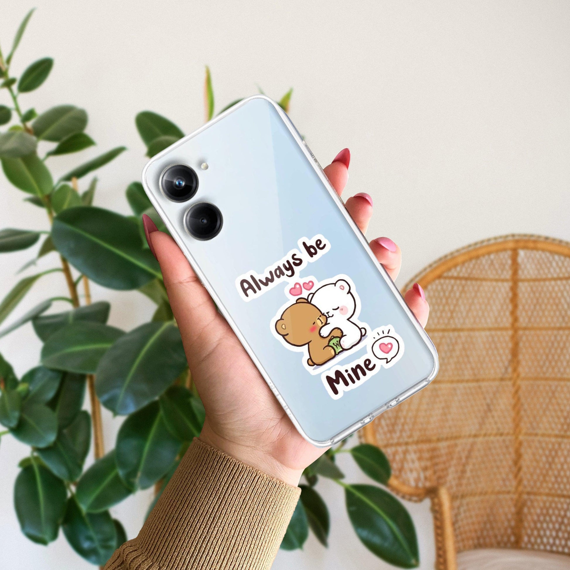 Cute Cuddle Bears Transparent Silicon Case For Realme/Narzo - ShopOnCliQ