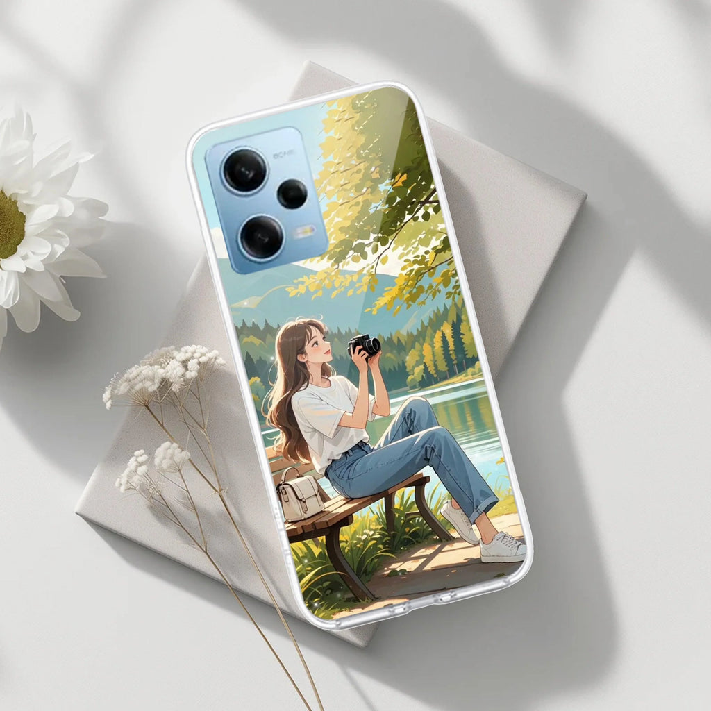 Nature-s Frame Travel Transparent Silicon Case For Redmi Note 10 / 10S