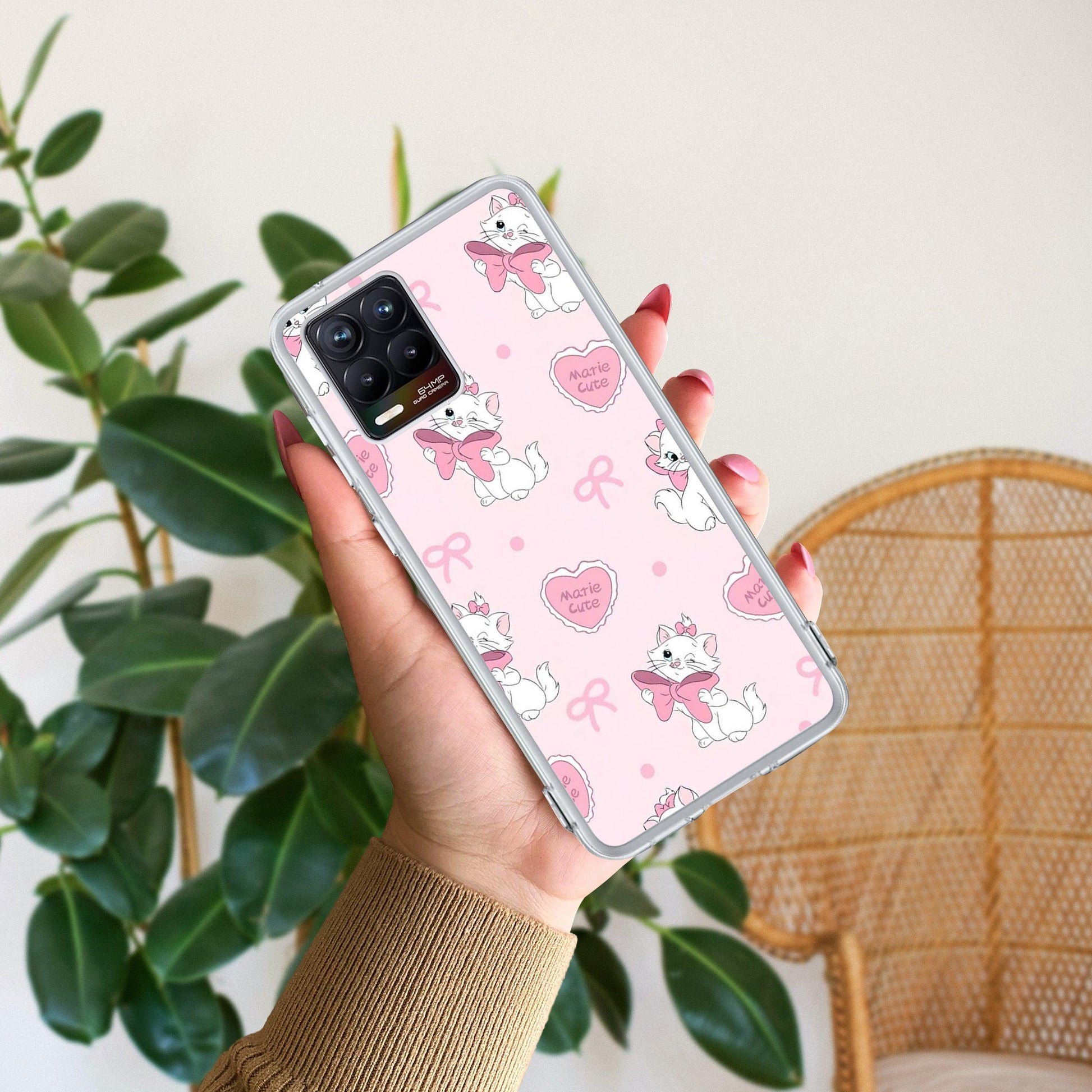 Cute Kitty Bliss Transparent Silicon Case For Realme/Narzo - ShopOnCliQ