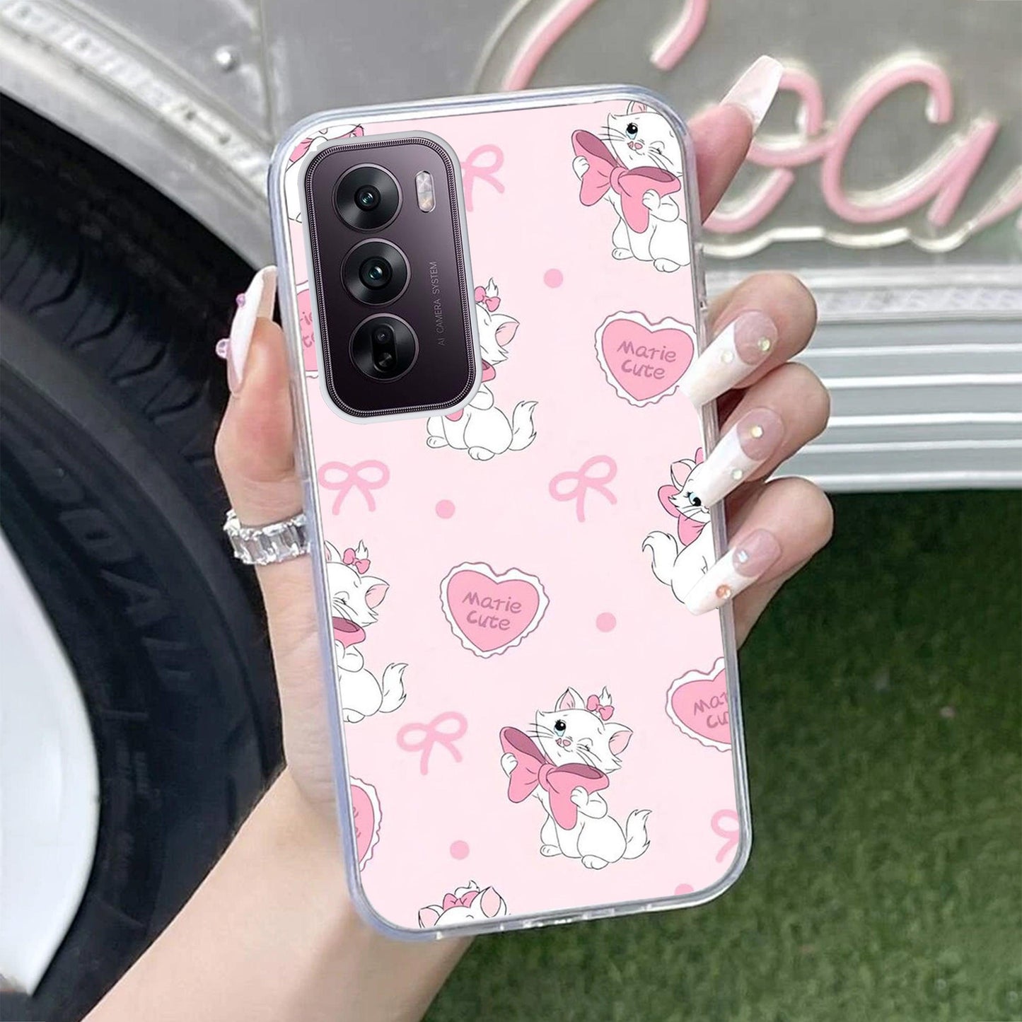 Cute Kitty Bliss Transparent Silicon Case For Oppo - ShopOnCliQ