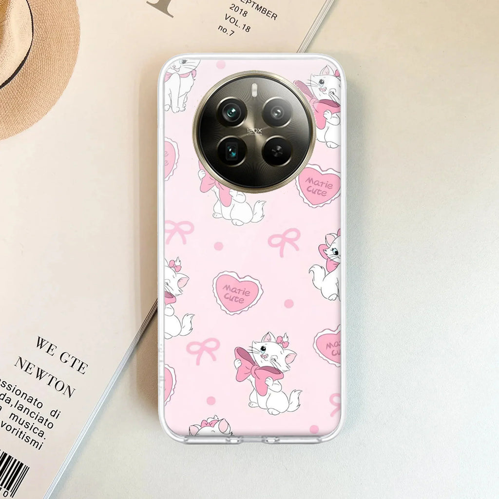 Cute Kitty Bliss Transparent Silicon Case For Realme 8i / Realme Narzo 50