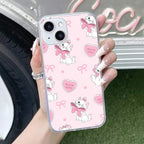 Cute Kitty Bliss Transparent Silicon Case For iPhone 13