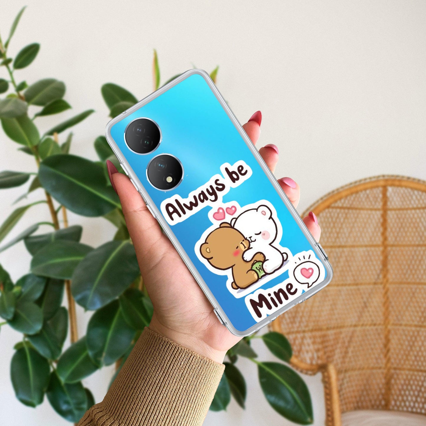 Cute Cuddle Bears Transparent Silicon Case For Vivo