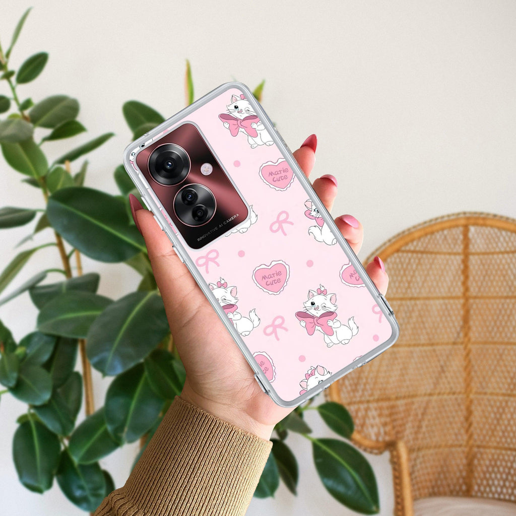 Cute Kitty Bliss Transparent Silicon Case For Oppo - ShopOnCliQ