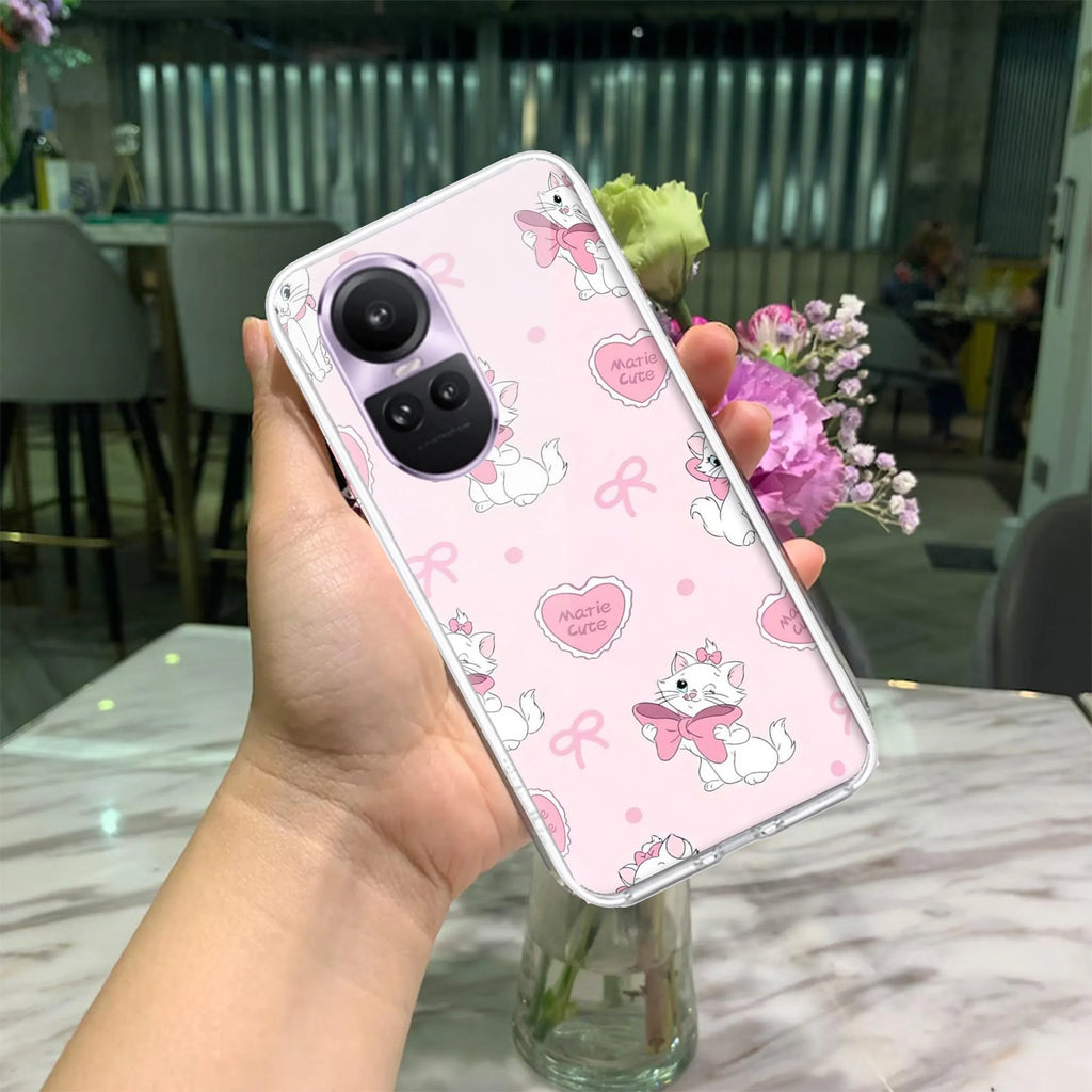 Cute Kitty Bliss Transparent Silicon Case For Oppo - ShopOnCliQ