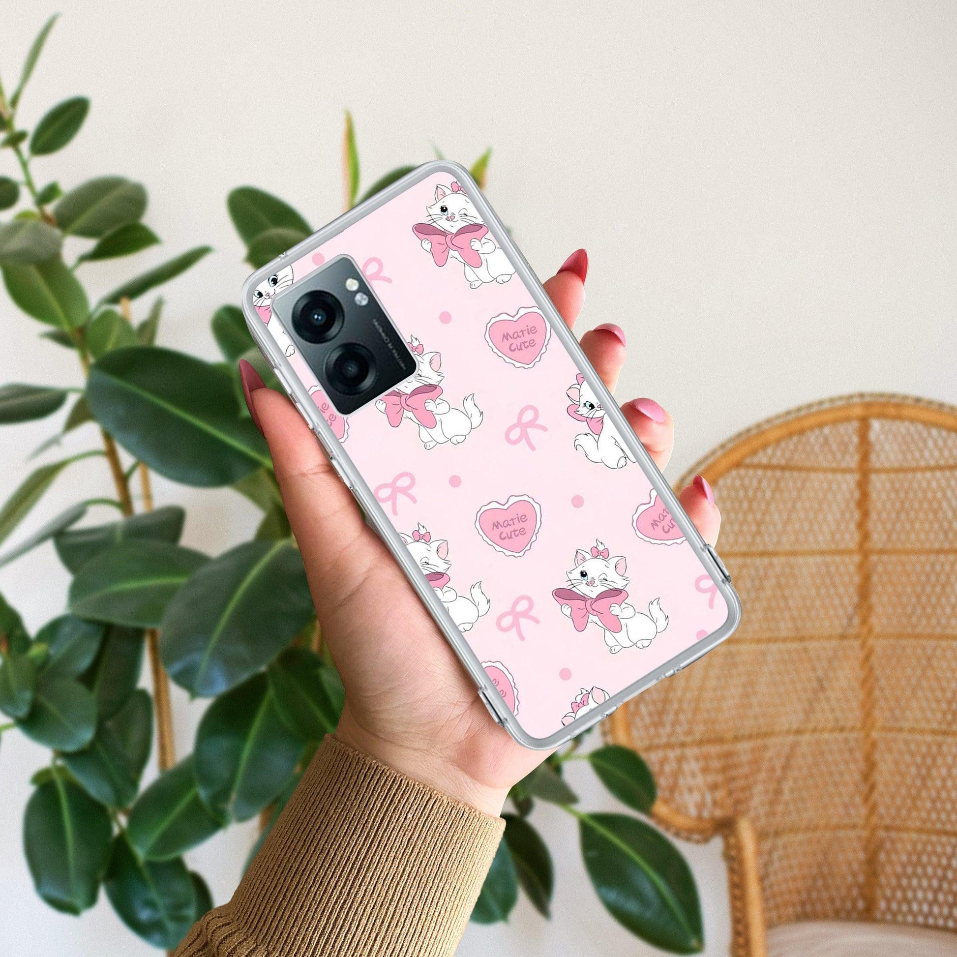 Cute Kitty Bliss Transparent Silicon Case For Realme/Narzo - ShopOnCliQ