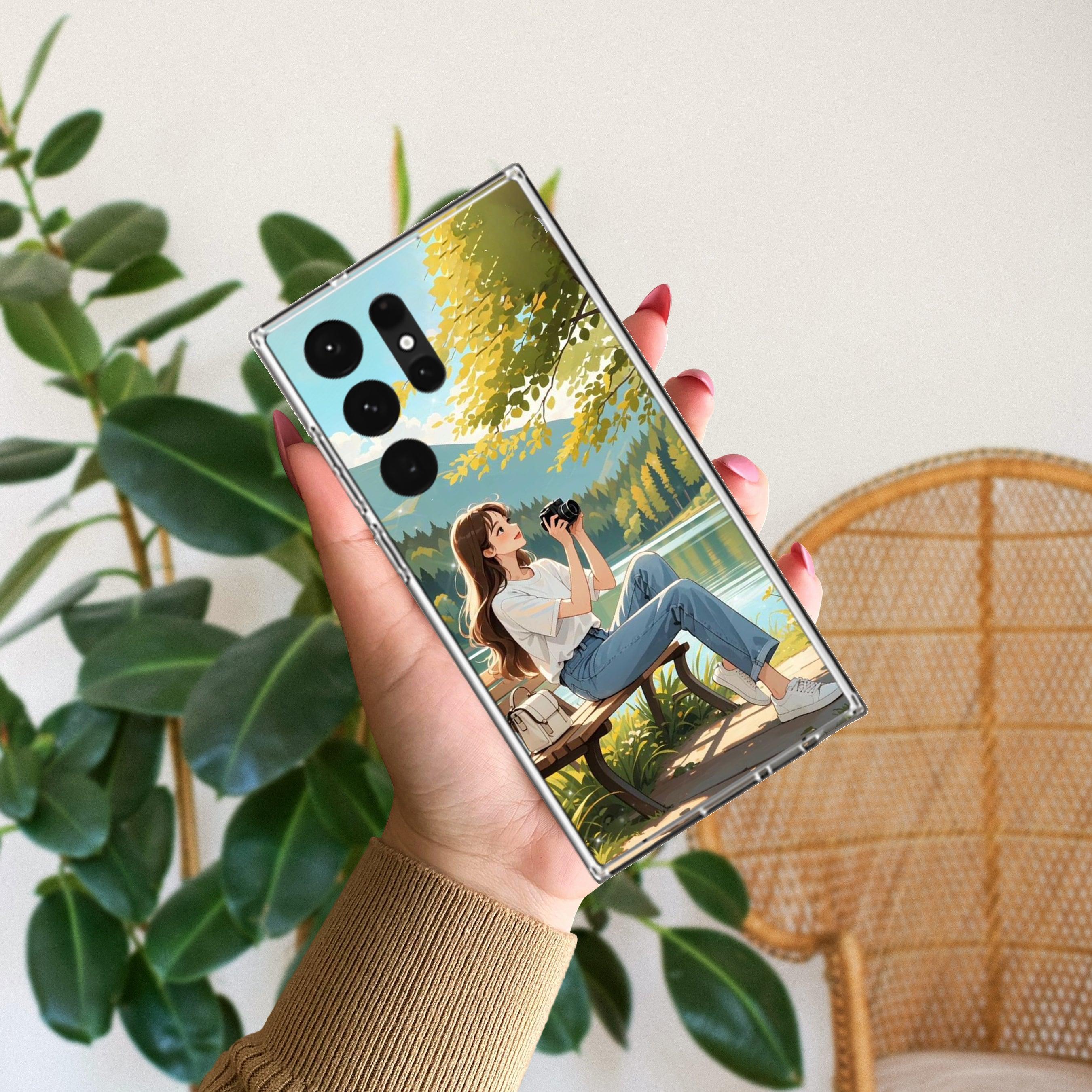 Natures Frame Transparent Silicon Case For Samsung Galaxy S26 Ultra 5G