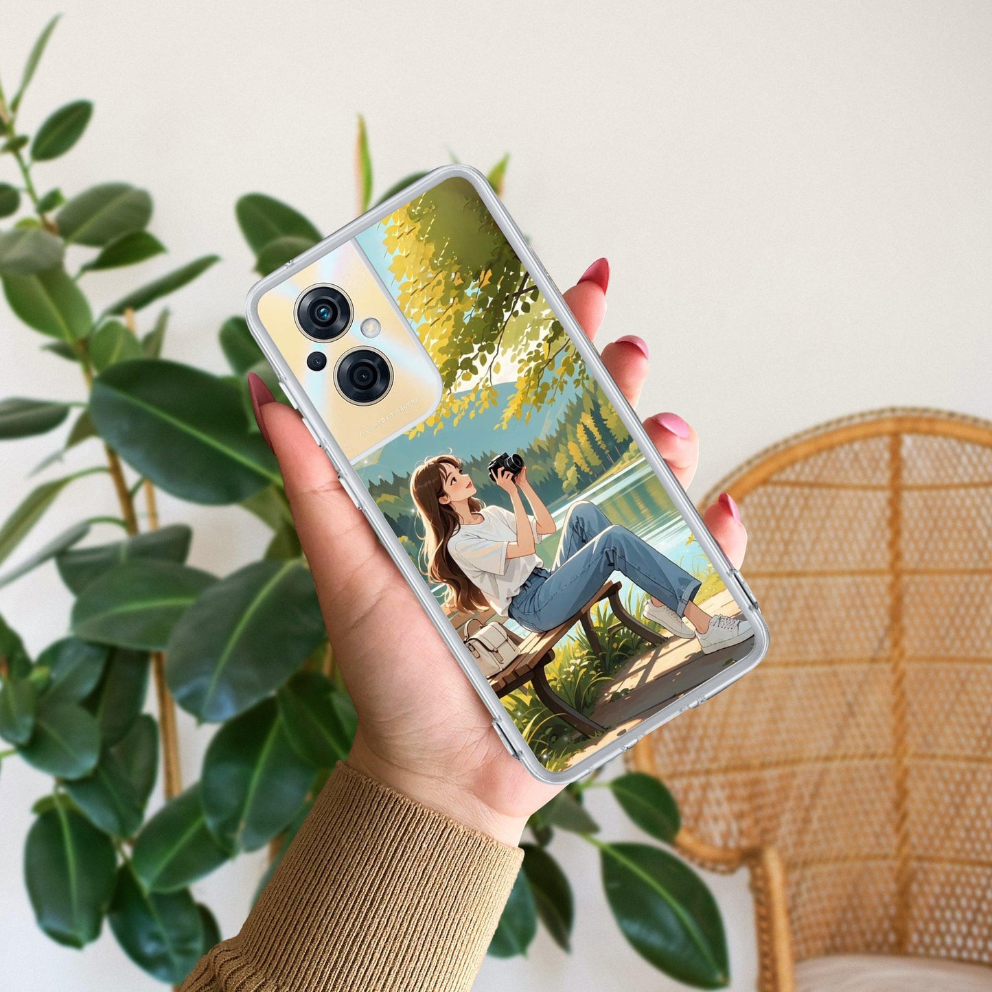 Nature’s Frame Transparent Silicon Case For Oppo