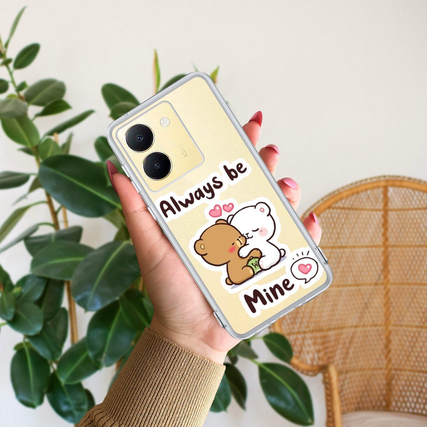 Cute Cuddle Bears Transparent Silicon Case For Vivo