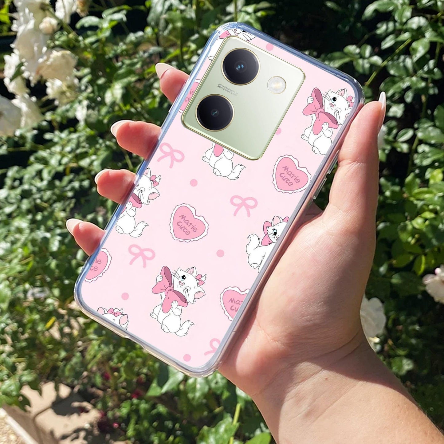 Cute Kitty Bliss Transparent Silicon Case For Vivo