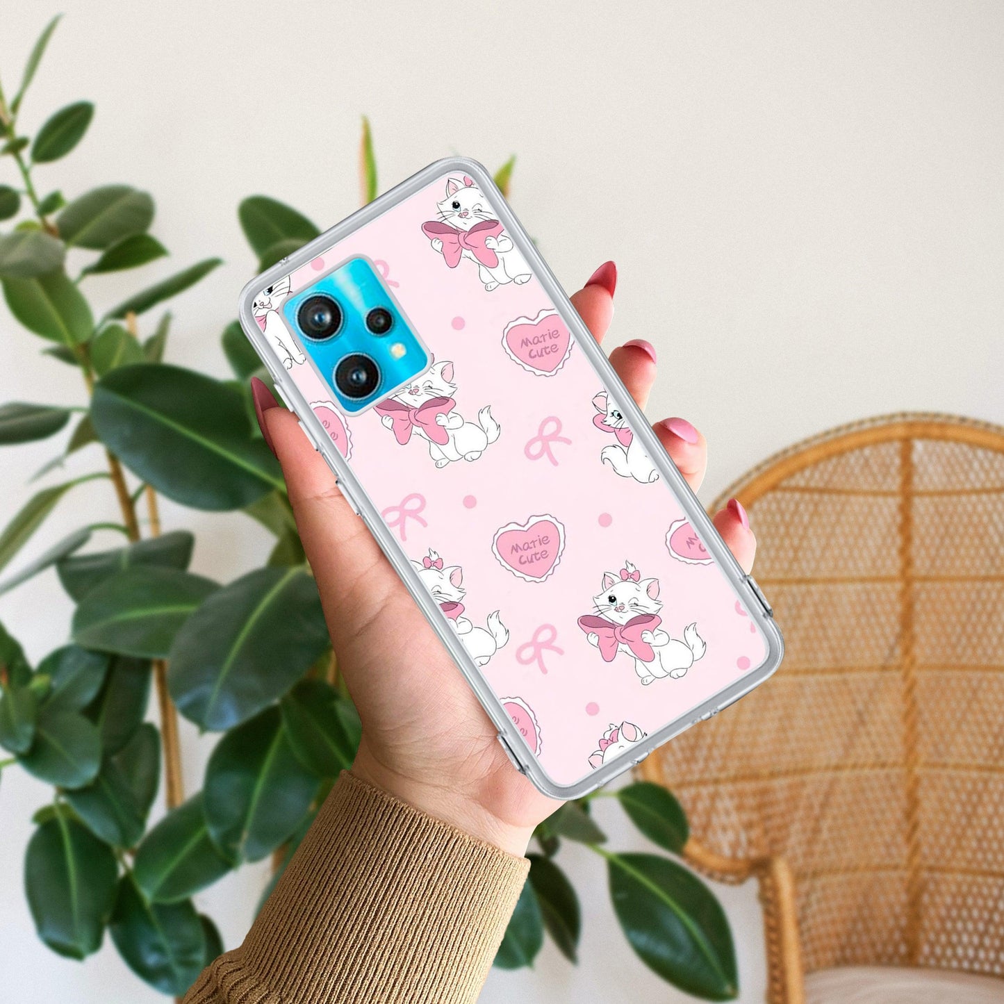 Cute Kitty Bliss Transparent Silicon Case For Realme/Narzo - ShopOnCliQ