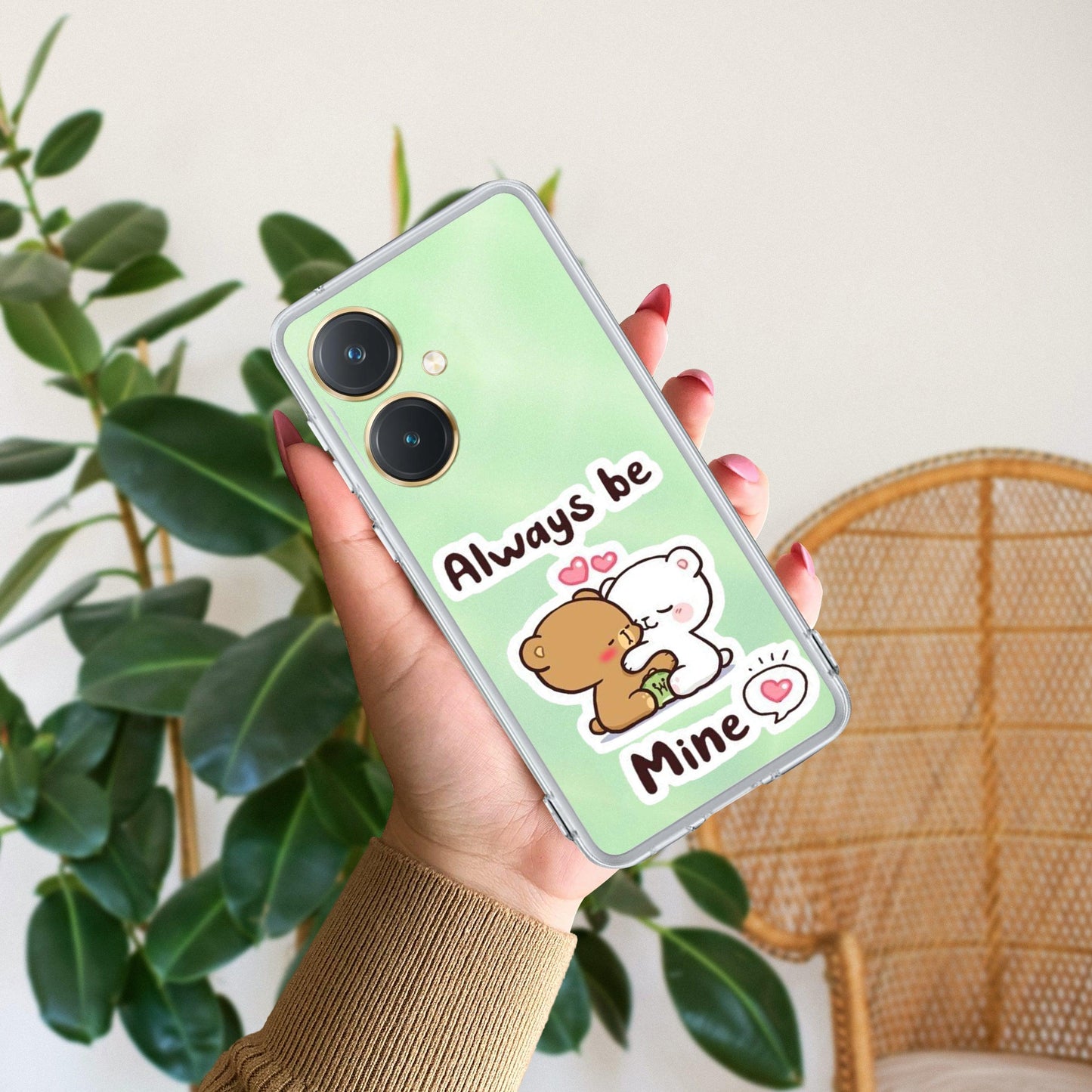 Cute Cuddle Bears Transparent Silicon Case For Vivo