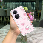 Cute Kitty Bliss Transparent Silicon Case For Oppo - ShopOnCliQ