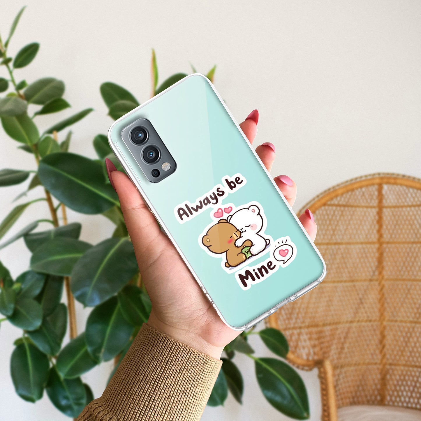 Cute Cuddle Bears Transparent Silicon Case For OnePlus