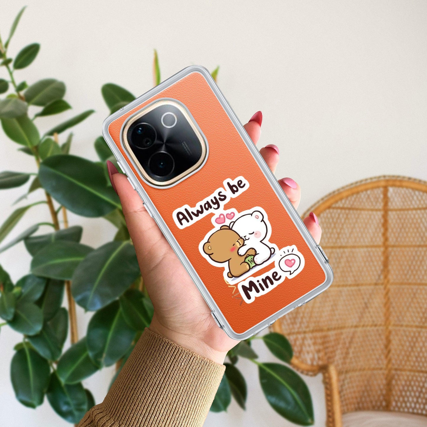 Cute Cuddle Bears Transparent Silicon Case For Vivo