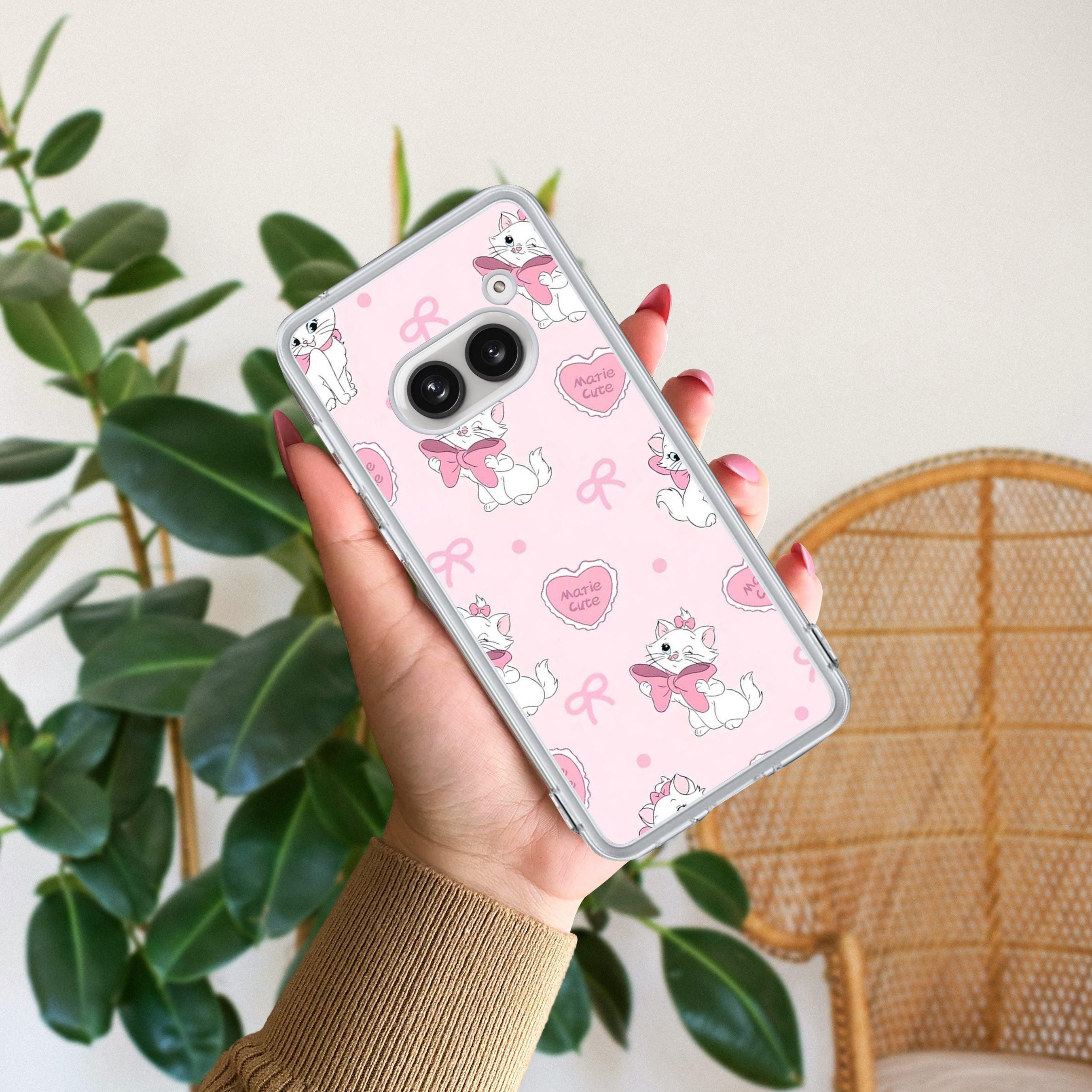 Cute Pink Panda Transparent Silicon Case For Nothing - ShopOnCliQ