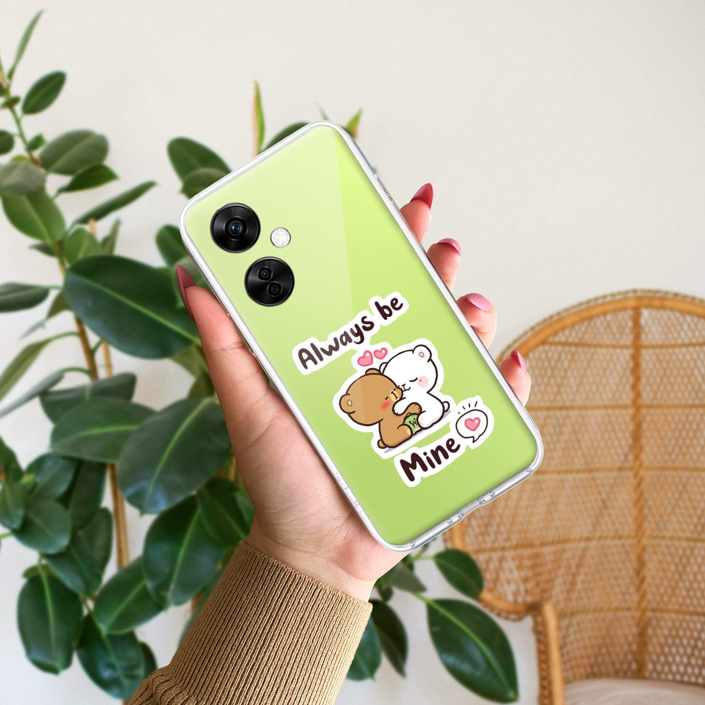 Cute Cuddle Bears Transparent Silicon Case For OnePlus