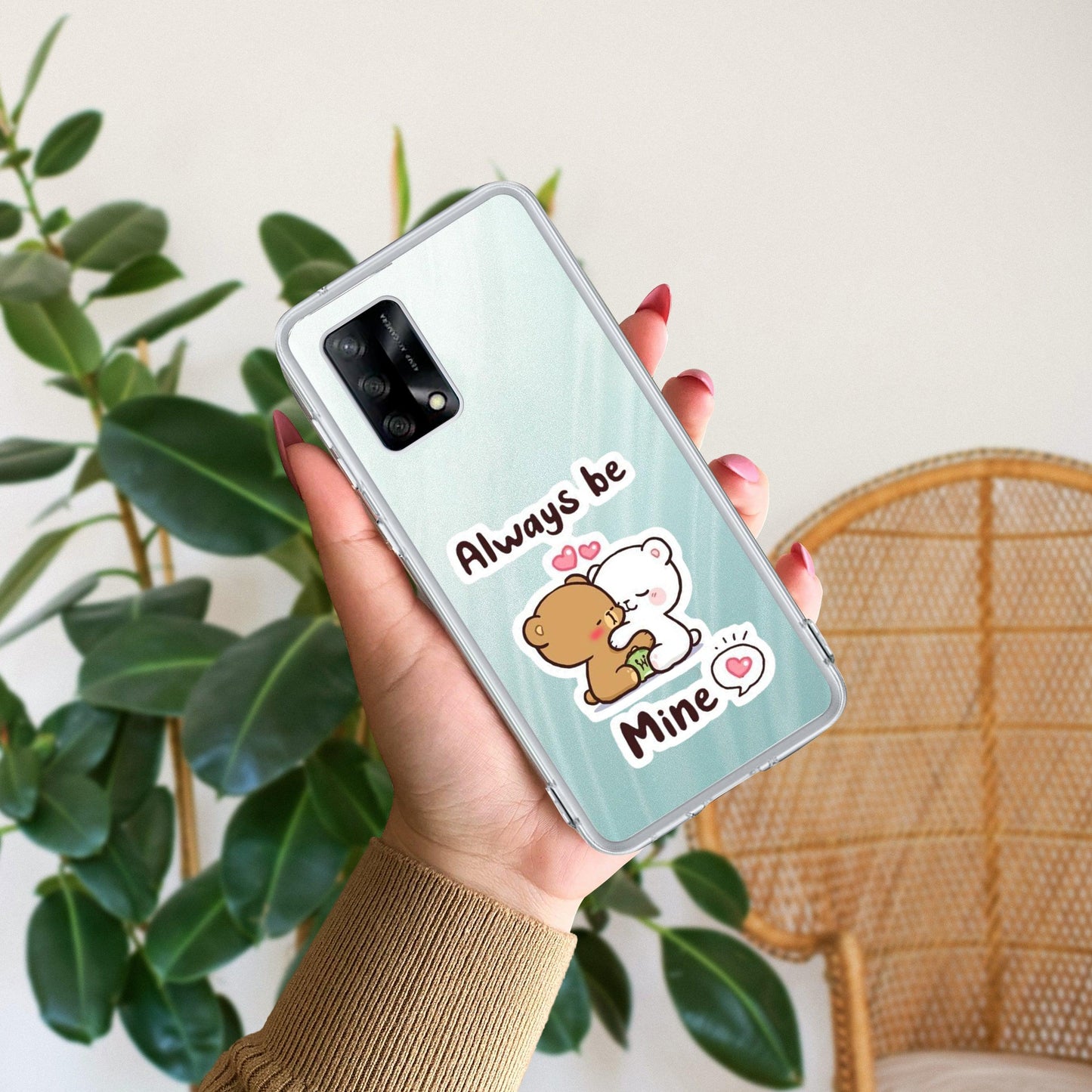 Cute Cuddle Bears Transparent Silicon Case For Oppo - ShopOnCliQ