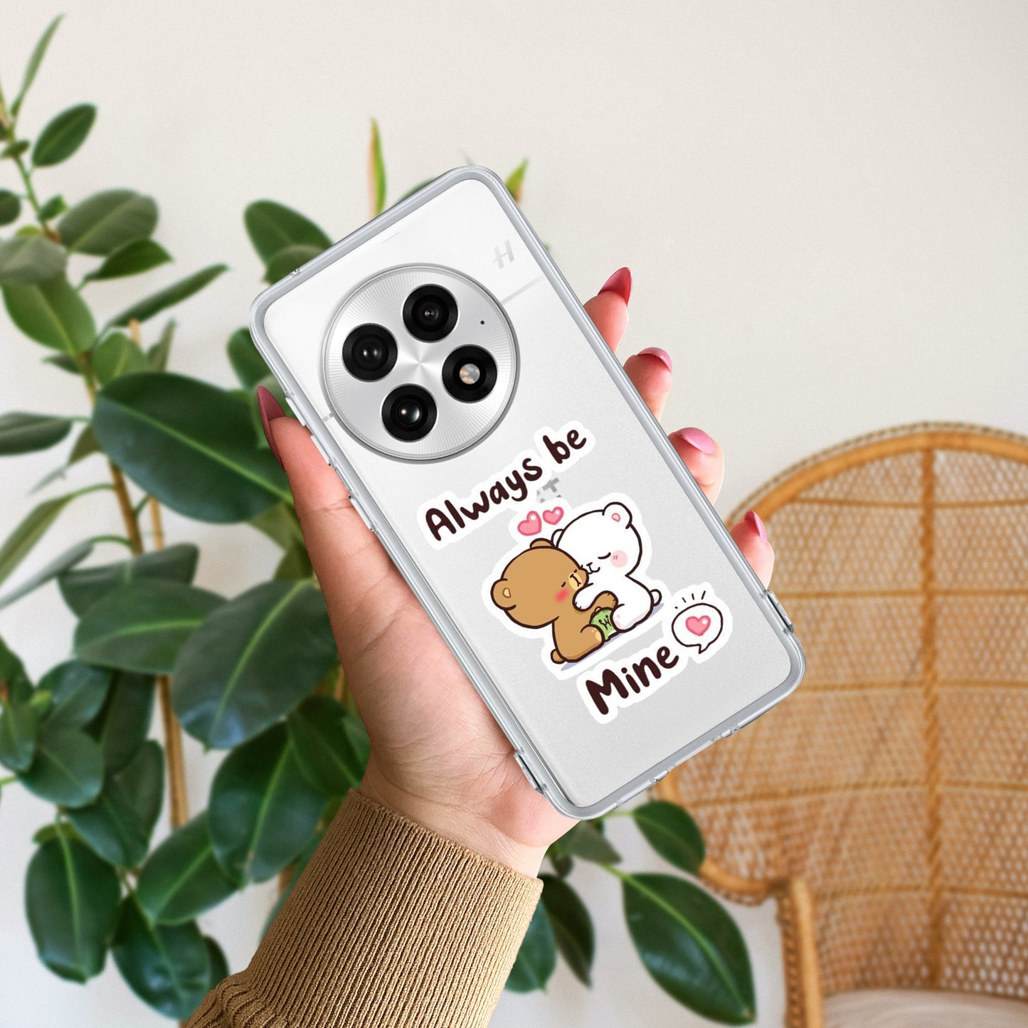 Cute Cuddle Bears Transparent Silicon Case For OnePlus