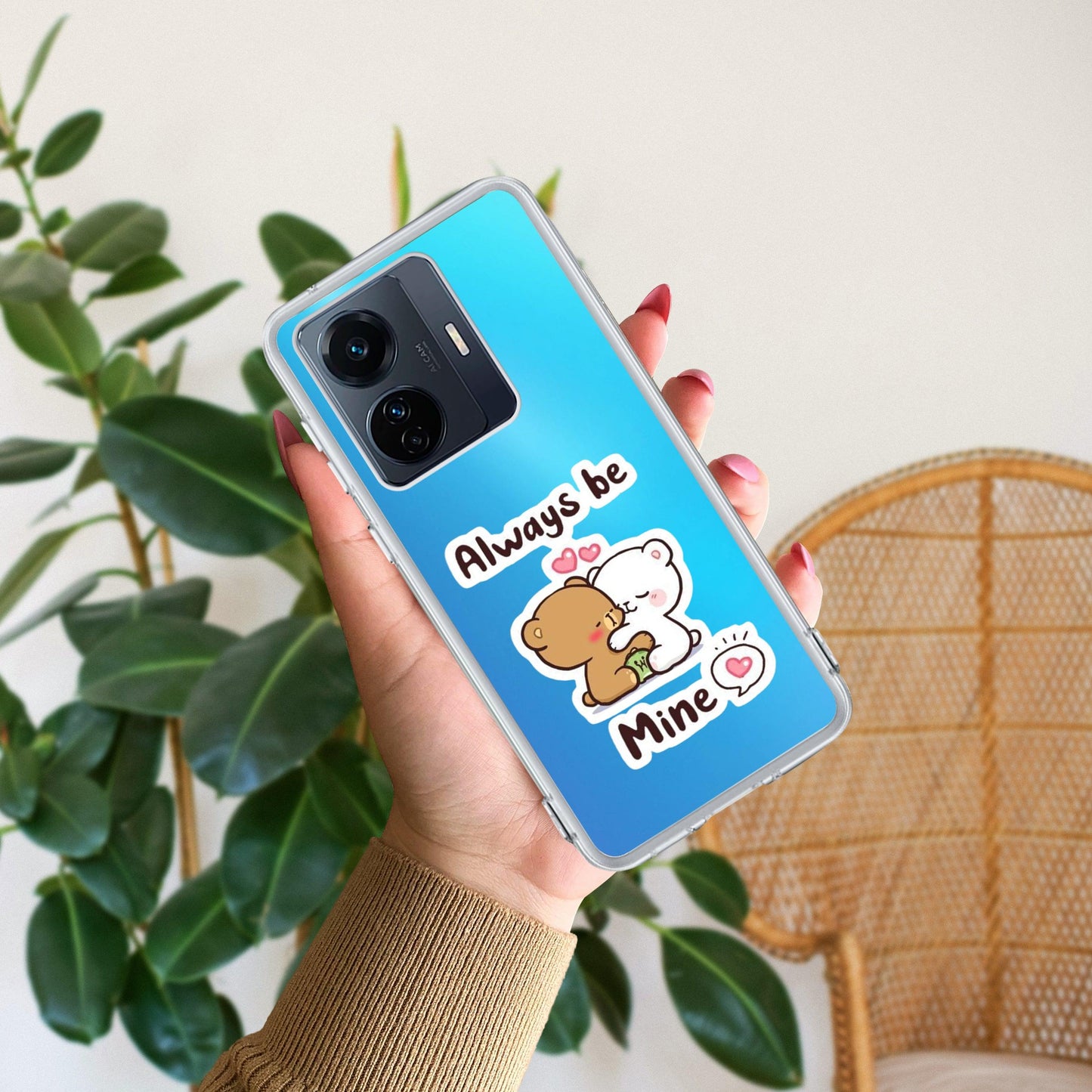 Cute Cuddle Bears Transparent Silicon Case For iQOO