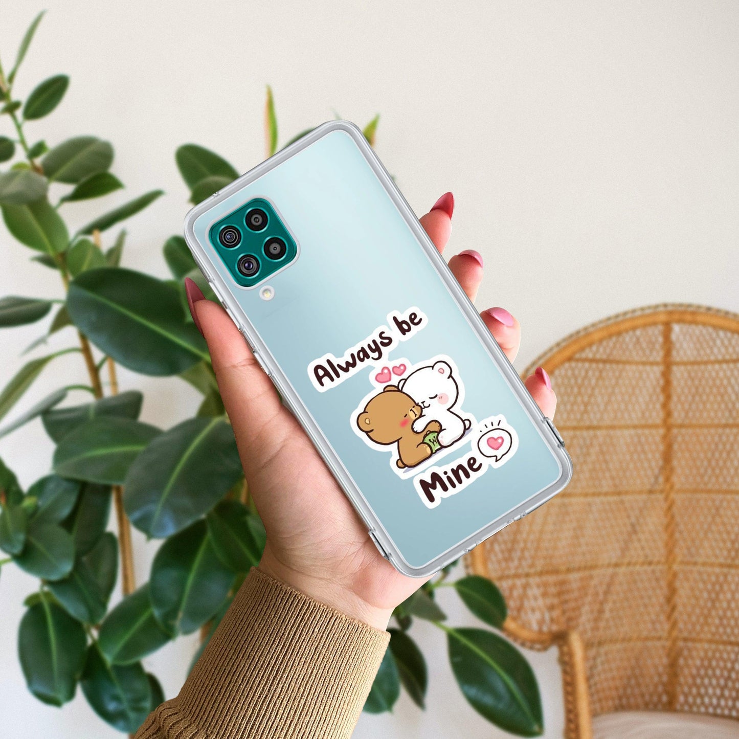 Cute Cuddle Bears Transparent Silicon Case For Samsung