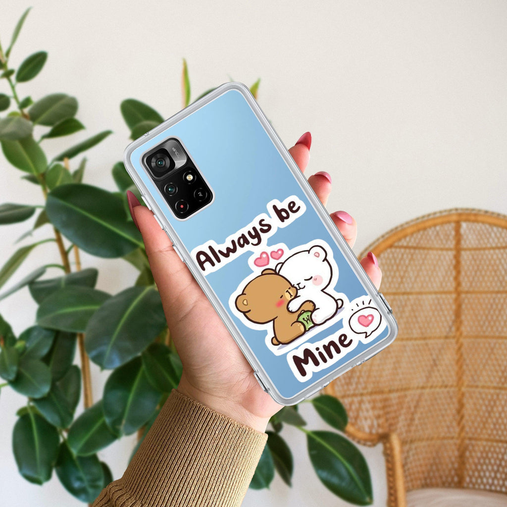 Cute Cuddle Bears Transparent Silicon Case For Redmi Note 13 Pro 5G