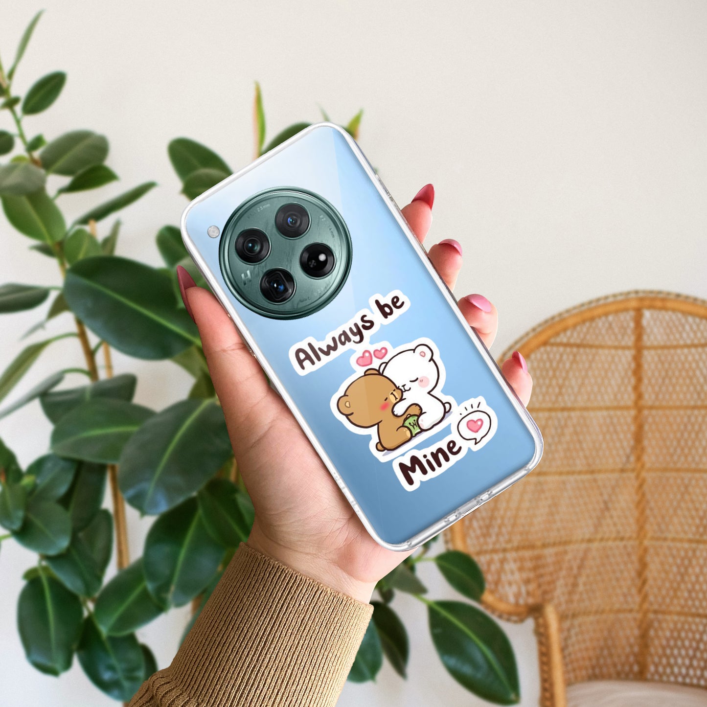 Cute Cuddle Bears Transparent Silicon Case For OnePlus