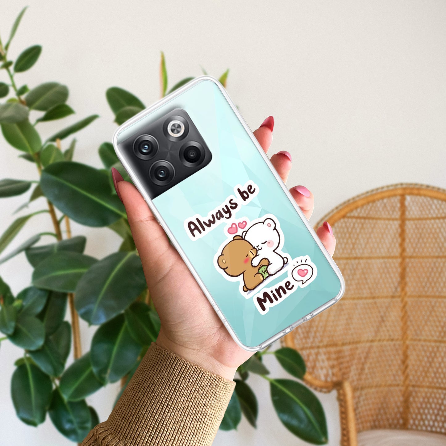 Cute Cuddle Bears Transparent Silicon Case For OnePlus