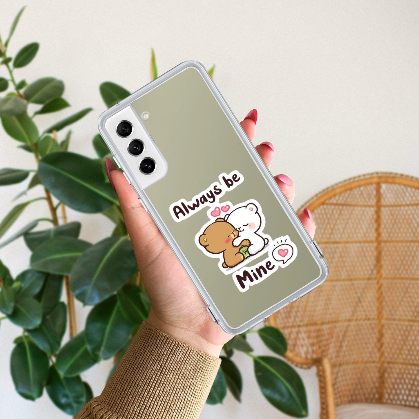 Cute Cuddle Bears Transparent Silicon Case For Samsung