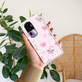 Cute Kitty Bliss Transparent Silicon Case For Oppo Reno 6 5G