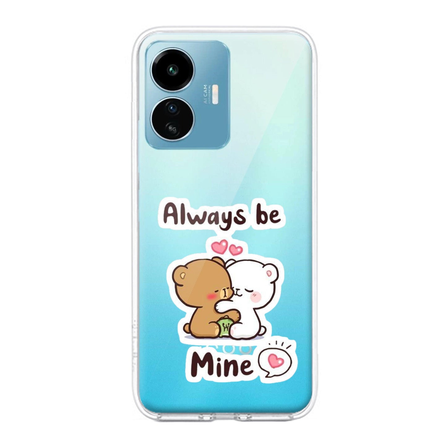 Cute Cuddle Bears Transparent Silicon Case For iQOO