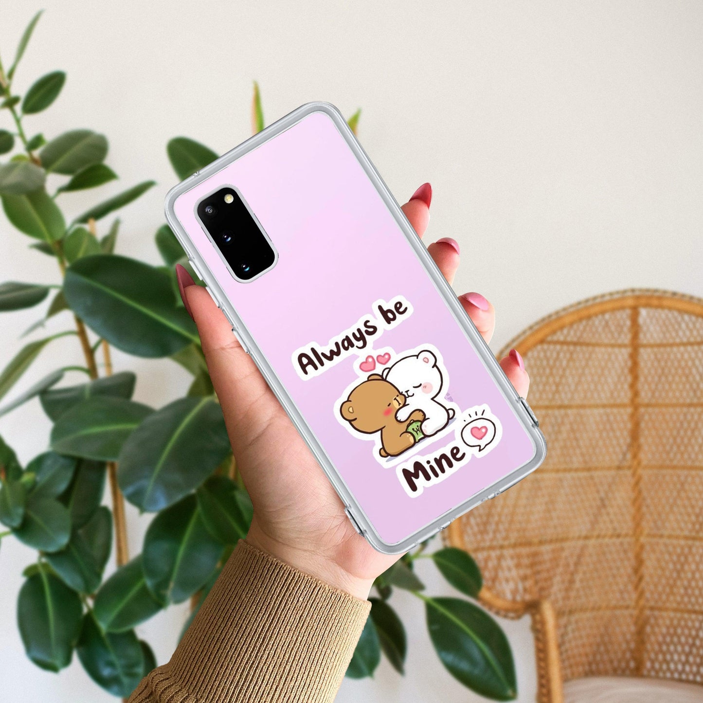 Cute Cuddle Bears Transparent Silicon Case For Samsung