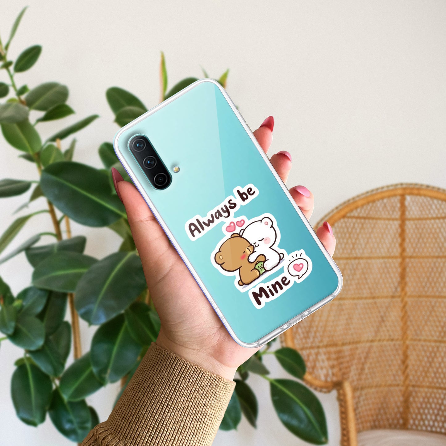 Cute Cuddle Bears Transparent Silicon Case For OnePlus