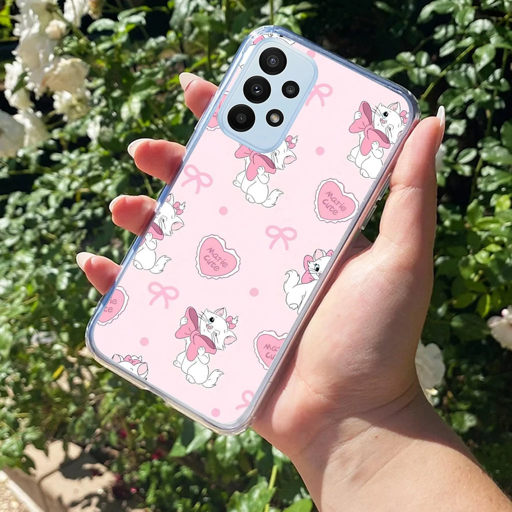 Cute Kitty Bliss Transparent Silicon Case For Samsung Galaxy A13 4G