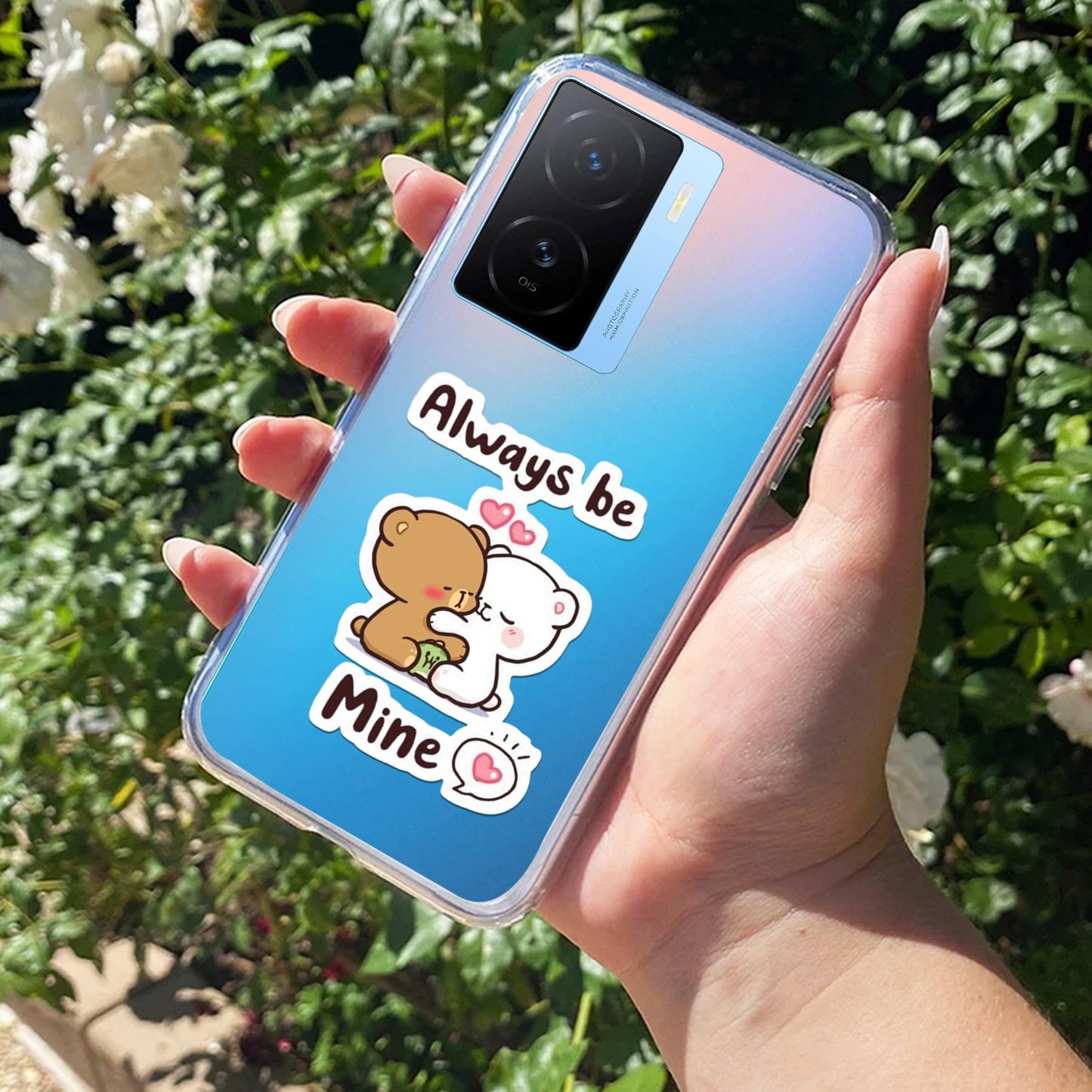 Cute Cuddle Bears Transparent Silicon Case For iQOO