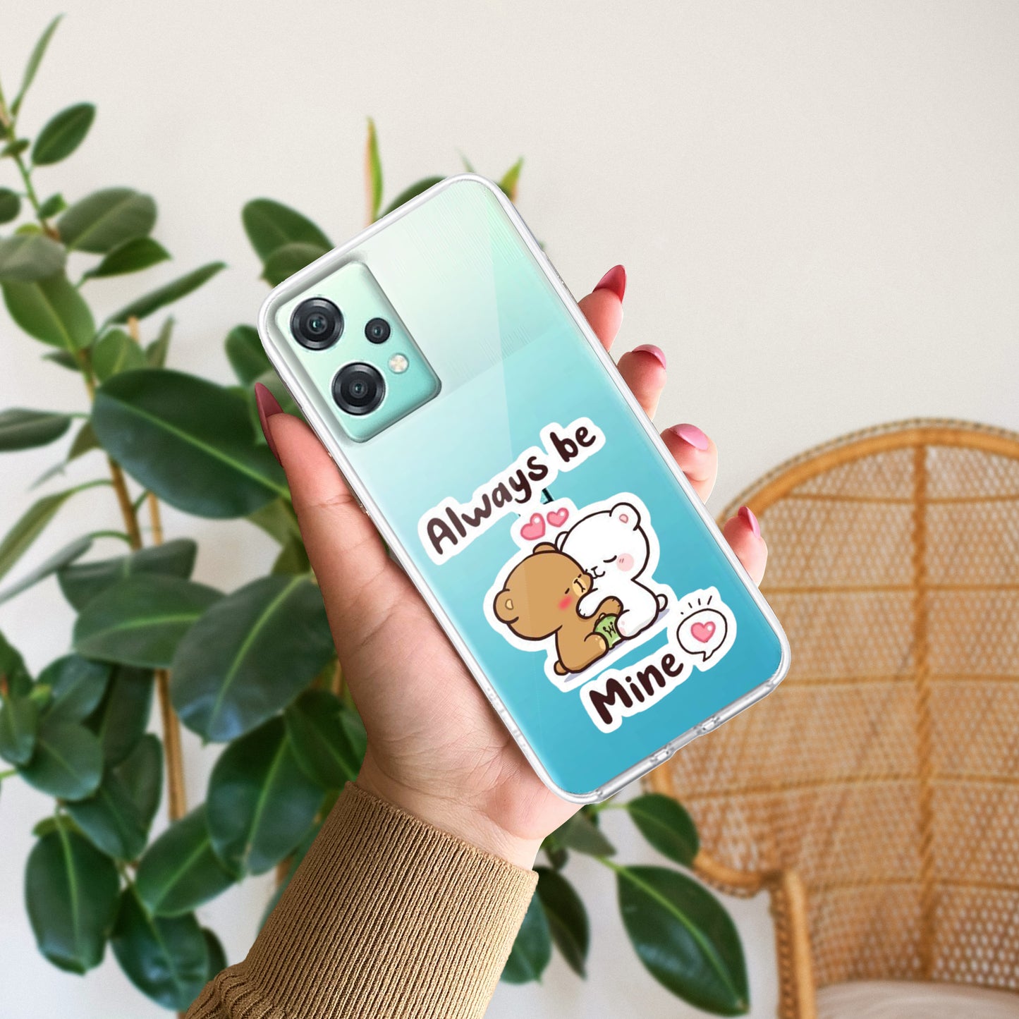 Cute Cuddle Bears Transparent Silicon Case For OnePlus