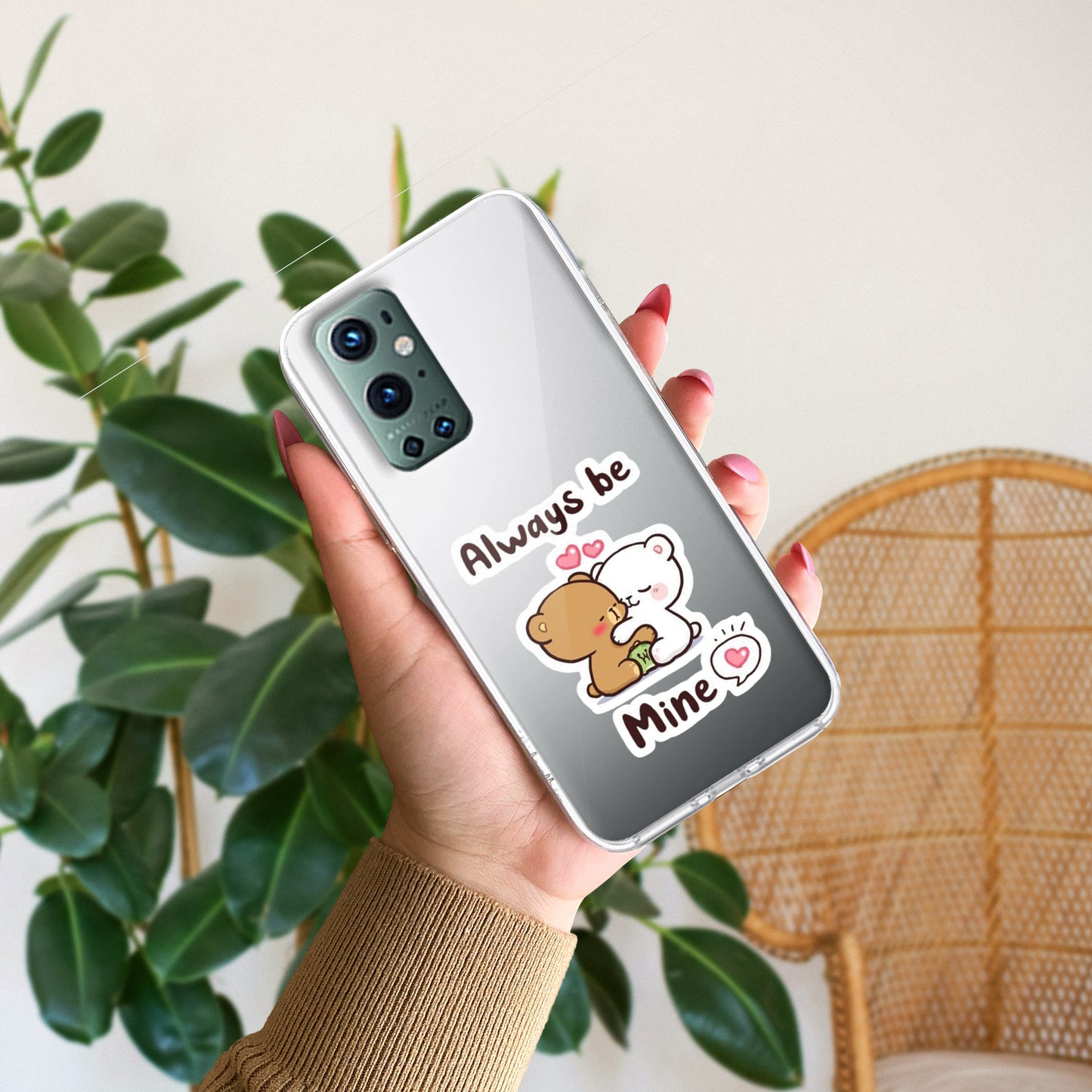 Cute Cuddle Bears Transparent Silicon Case For OnePlus