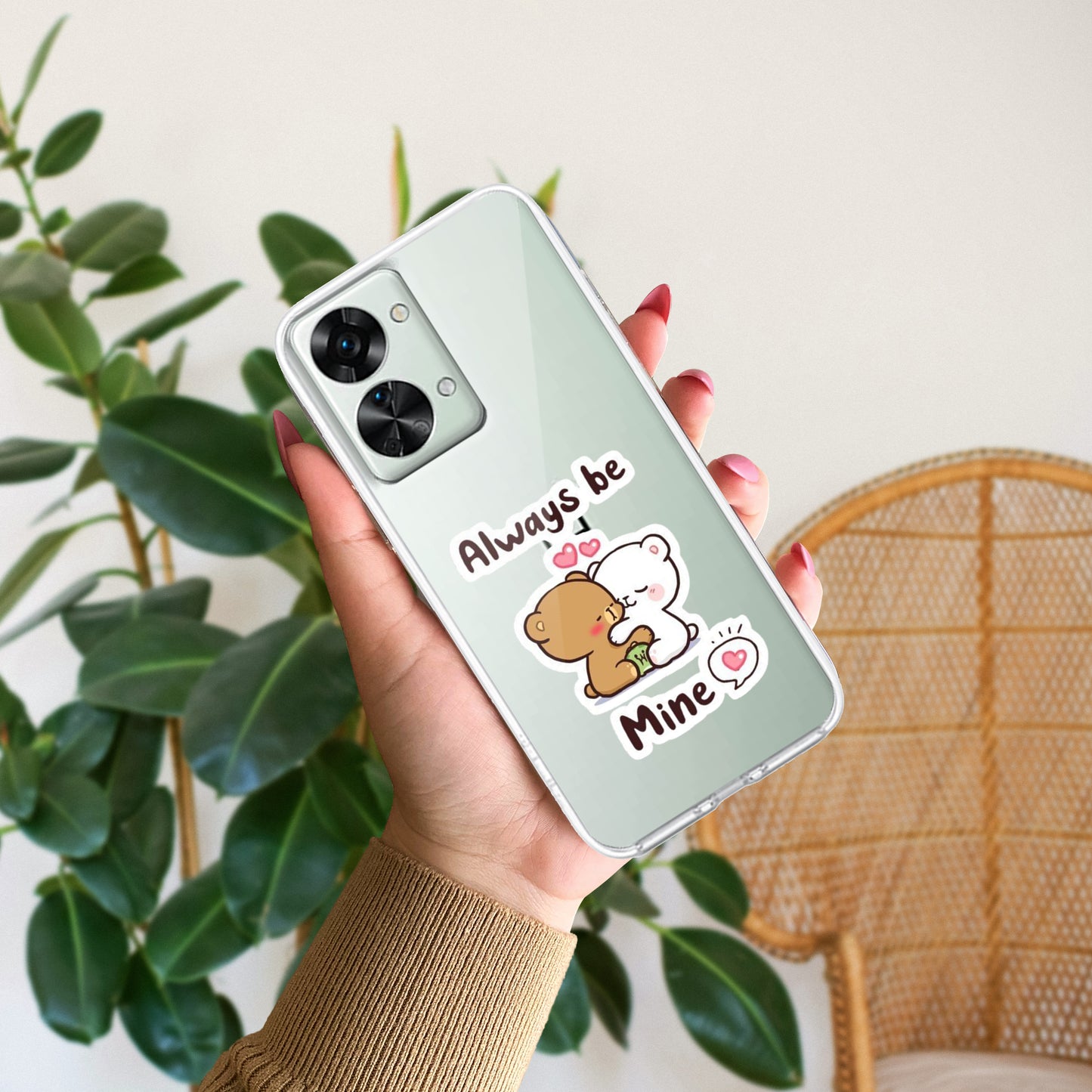 Cute Cuddle Bears Transparent Silicon Case For OnePlus