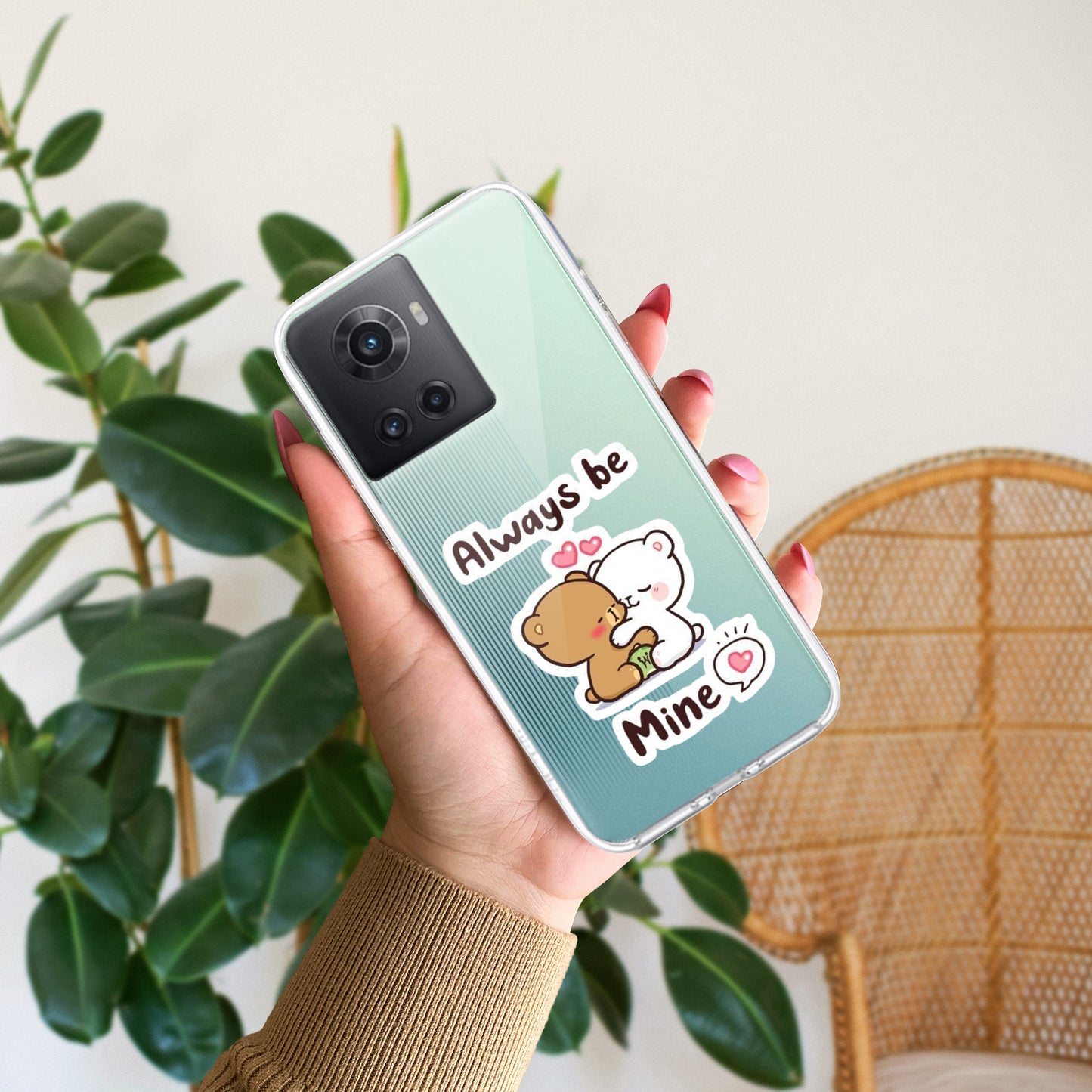 Cute Cuddle Bears Transparent Silicon Case For OnePlus